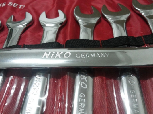 ประแจแหวนข้างปากตาย NIKO GERMANY 14 ตัว/ชุด ประแจแหวนข้างปากตาย NIKO GERMANY 14 ตัว/ชุด