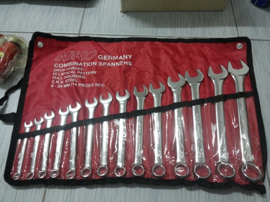 ประแจแหวนข้างปากตาย NIKO GERMANY 14 ตัว/ชุด