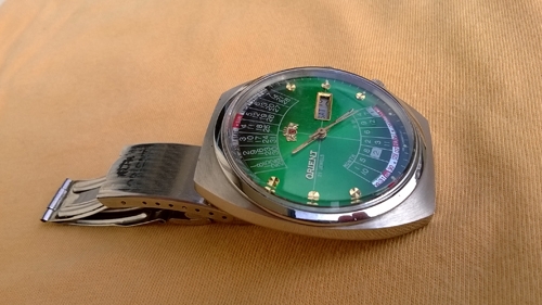 Orient ยักษ์ ปฏิทิน 100 ปี auto stainless สายเดิม สามารถตั้งดูปฏิทิน 100 ปี