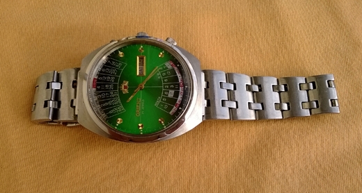 Orient ยักษ์ ปฏิทิน 100 ปี auto stainless สายเดิม สามารถตั้งดูปฏิทิน 100 ปี