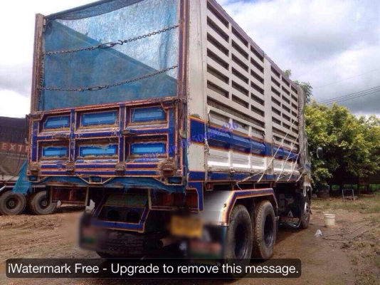 ขายรถบรรทุกสิบล้อไม่ดัมพ์ Hino เครื่อง 240 แรง 1 เพลา กระบะไม่ดัมพ์คอกเกษตร ปี 50