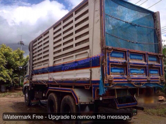 ขายรถบรรทุกสิบล้อไม่ดัมพ์ Hino เครื่อง 240 แรง 1 เพลา กระบะไม่ดัมพ์คอกเกษตร ปี 50