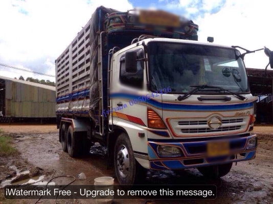 ขายรถบรรทุกสิบล้อไม่ดัมพ์ Hino เครื่อง 240 แรง 1 เพลา กระบะไม่ดัมพ์คอกเกษตร ปี 50