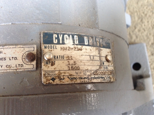 ขายมอเตอร์เกียร์ cycro drive Sumitomo มอเตอร์ mitsubishi 2 HP. 380 V อัตราทด 1:11 สภาพสวย พร้อมใช้งาน ขายมอเตอร์เกียร์ cycro drive Sumitomo มอเตอร์ mitsubishi 2 HP. 380 V อัตราทด 1:11 สภาพสวย พร้อมใช้งาน