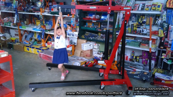 เครนยกเครื่อง,กระดานนอนซ่อมรถ,แม่แรงสิบล้อ,บลีอคทดแรง