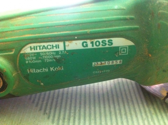 เครื่องเจียรไฟฟ้าHITACHI G10SS สภาพดี ใหม่ พร้อมใช้งานครับ เครื่องเจียรไฟฟ้าHITACHI G10SS สภาพดี ใหม่ พร้อมใช้งานครับ