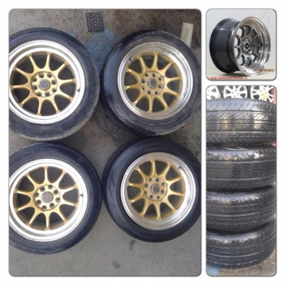 ขายแม็กมือ2 XXR 226 ขอบ15 กว้าง8 ออฟ 20 4รู100/114+ ยาง ราคา8,200 บาทถูก