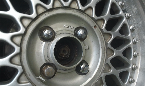 BBS 15X7 4/100 1ชุด4ล้อตามสภาพฝาครบ