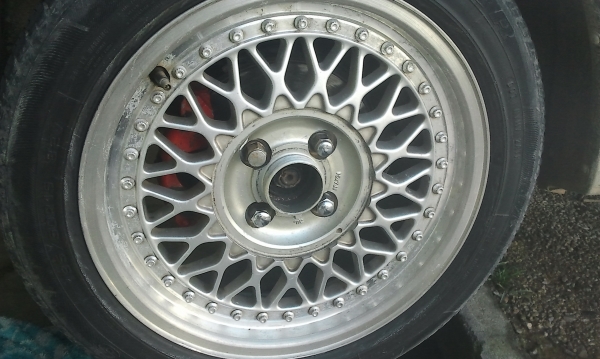 BBS 15X7 4/100 1ชุด4ล้อตามสภาพฝาครบ