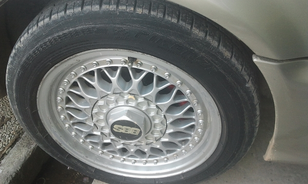 BBS 15X7 4/100 1ชุด4ล้อตามสภาพฝาครบ