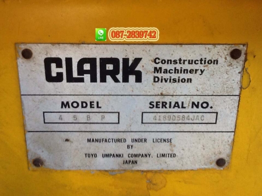 ขายรถตักล้อยาง CLARK ไม่มีเอกสาร