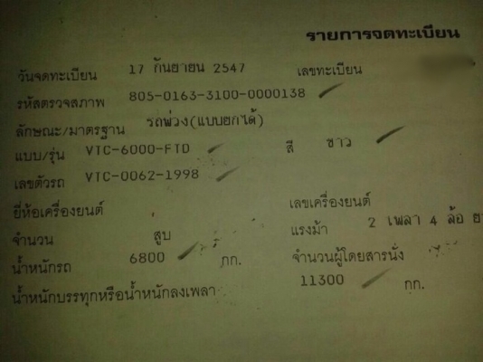 รถอีซูซุ 10 ล้อดั้ม FXZ  270 แรงม้า. ปี 47.  ( ขายแม่ , ลูก )  สนใจติดต่อ. 081 - 6079515