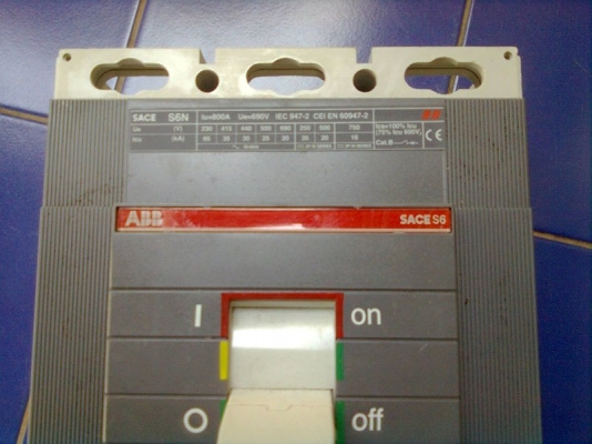 ขายเบรกเกอร์ ABB รุ่น S6N 800A (ของใหม่)ราคา 13,500บาท