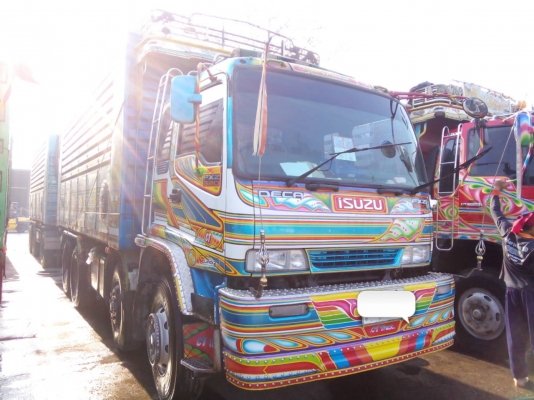 ขายรถ 24 ล้อพ่วงแม่-ลูกดัมพ์ ISUZU DECA 320 แรงม้าปี 2549 แม่ 12 ล้อ หางพ่วง 3 คานแท้อะลูมิเนียมคอกเกษตร มึ 3 พ่วงราคาพ่วงละ 2550000 จัดไฟแนนซ์ได้ 1800000