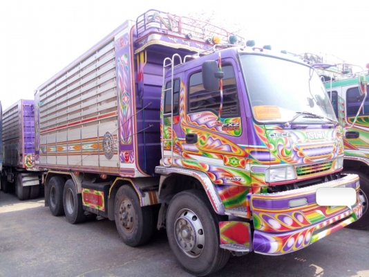 ขายรถ 24 ล้อพ่วงแม่-ลูกดัมพ์ ISUZU DECA 320 แรงม้าปี 2549 แม่ 12 ล้อ หางพ่วง 3 คานแท้อะลูมิเนียมคอกเกษตร มึ 3 พ่วงราคาพ่วงละ 2550000 จัดไฟแนนซ์ได้ 1800000