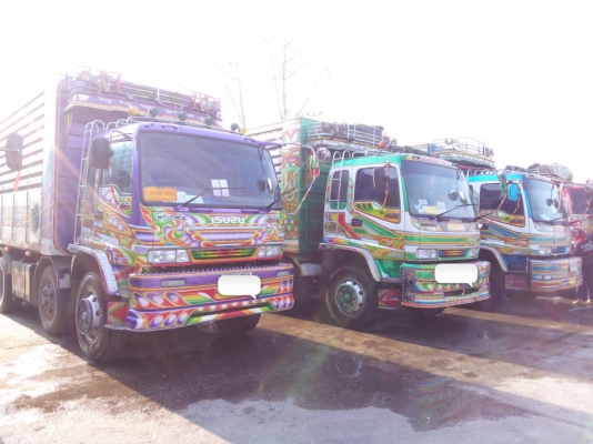 ขายรถ 24 ล้อพ่วงแม่-ลูกดัมพ์ ISUZU DECA 320 แรงม้าปี 2549 แม่ 12 ล้อ หางพ่วง 3 คานแท้อะลูมิเนียมคอกเกษตร มึ 3 พ่วงราคาพ่วงละ 2550000 จัดไฟแนนซ์ได้ 1800000