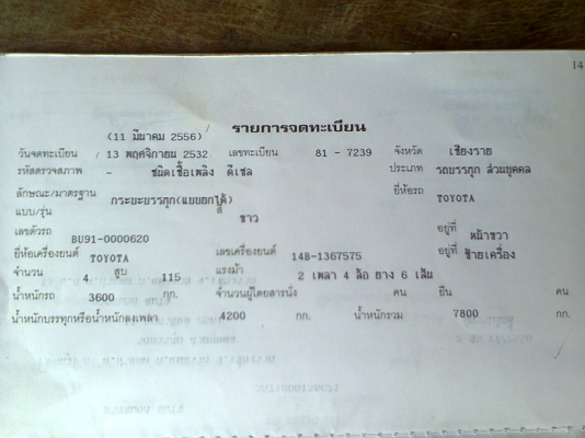 ขาย หกล้อดั้ม ไดน่า 350 115แรงม้า 305,000 บาท