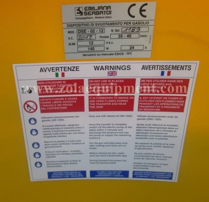 ถังน้ำมันเชื้อเพลง 2012 Emiliana Serbatoi Hippotank 980 ของนำเข้าจากต่างประเทศ สนใจติดต่อ 081-986-1114