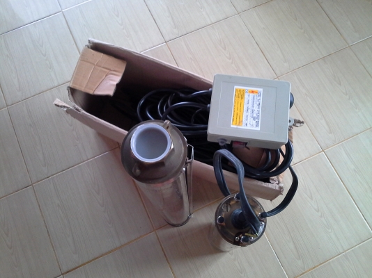 ปั๊มน้ำบาดาล มอเตอร์ขนาด 2 แรงม้า ส่งสูง 83 เมตร ไฟฟ้า 220 V 50 Hz