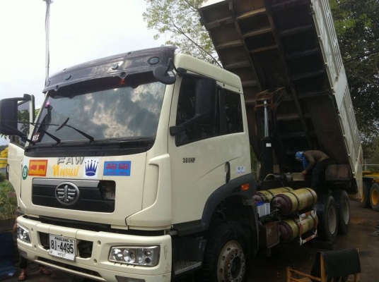 FAW 10 ล้อดั้ม 2 เพลา 380 HP แก๊ส CNG 100\% 8 ถัง FAW 10 ล้อดั้ม 2 เพลา 380 HP แก๊ส CNG 100\% 8 ถัง
