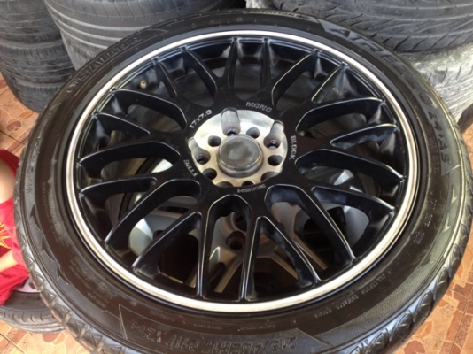 ขายแม็กซ์มือ2 ลายProject D 05 ขอบ17 5รู100/114+ ยางปี11 ถูกก