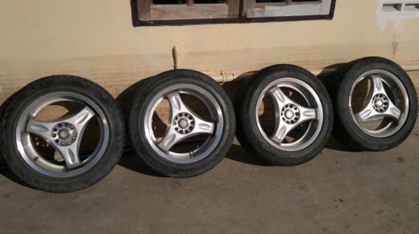 ขายลัอ RAY 205-55-16 หน้า7หลัง8 5รู100ยางปี3210