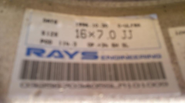 ขายลัอ RAY 205-55-16 หน้า7หลัง8 5รู100ยางปี3210