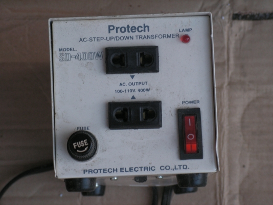 หม้อแปลงไฟ110v(พี่ธวัชชัยอยู่ปทุมรับไปดูเเลต่อแล้วครับ)