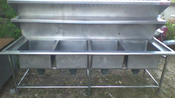 หลินรัชดา 081-585-6957 ซิงค์หลุมใหญ่ 4 หลุมแสตนเลสหนาๆ