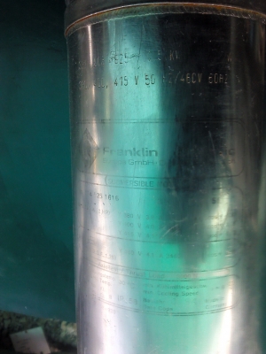 ปั๊มน้ำบาดาลแช่ 2แรงม้า FEANKLIN 3 เฟส 380 V.