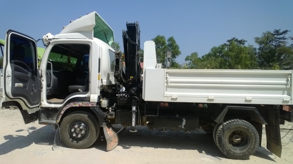 ISUZU FRR 210 แรง ปี**52 ติดเครน(เฮียบ)3ตัน ไมล์156000กม.รถสวยมาก..