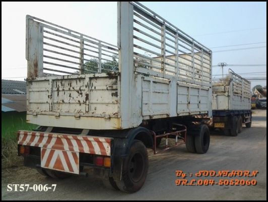 ขายด่วน ลูกพ่วง 2 เพลา กระบะเหล็กไม่ดั้ม อู่ PANUS  สภาพใช้งานได้ปกติ เดิมๆ ราคาสุดคุ้ม