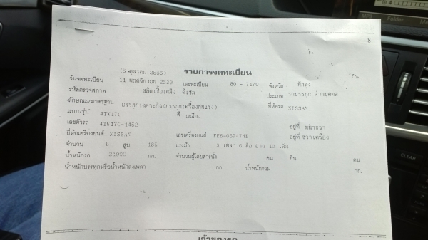 10ล้อเครน20ตัน NISSAN 4TW170 เครนTADANO 3ชัก4ปลอก สภาพดีพร้อมใช้