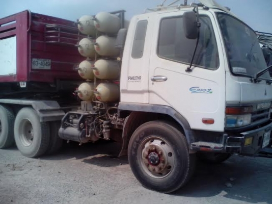 ขายด่วนรถหัวลาก 10ล้อ Mitsubishi 2 เพลาดั้มหางสามคาน   ปี47