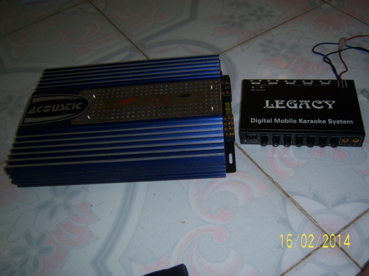 ปรีแอมป์ พร้อมเพาเวอร์(2CH)  สภาพดี ใช้งานได้ปกติ