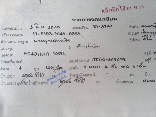 ขายรถ HINO FC4J ปี 2540 หัว+คัสซี+เอกสารพร้อมโอน ขายรถ HINO FC4J ปี 2540 หัว+คัสซี+เอกสารพร้อมโอน
