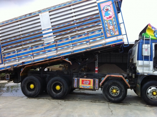 ขายรถบรรทุกพ่วง 24 ล้อ Isuzu เครื่อง 320 แรง ปลายปี 49 กระบะเหล็กคอกเกษตรดัมพ์แม่ลูก แม่ 12 ล้อ ลูก 3 คานแท้