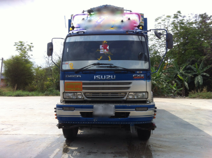 ขายรถบรรทุกพ่วง 24 ล้อ Isuzu เครื่อง 320 แรง ปลายปี 49 กระบะเหล็กคอกเกษตรดัมพ์แม่ลูก แม่ 12 ล้อ ลูก 3 คานแท้