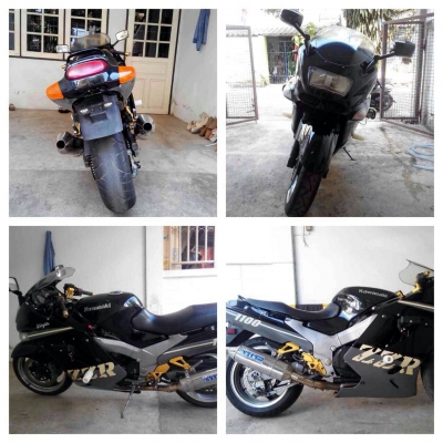 ธารนนทบุรี//ขาย kawasaki zzr1100 ปี96 เดิมๆสวยๆเครื่องสมบูรณ์มากๆครับ ราคา79,000บาท อินวอยท์แท้+พ.ร.บ