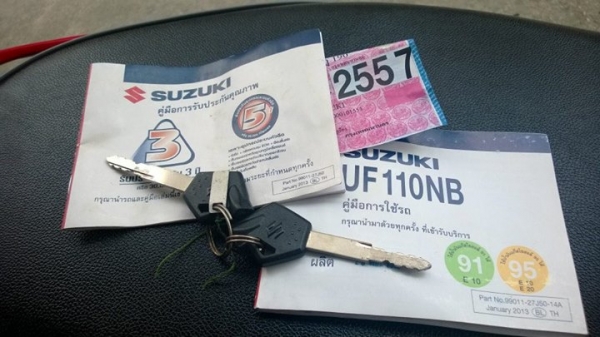Suzuki LET 2013 วิ่งน้อย แดงเทา ขายราคาถูกๆ ลดได้เยอะ หลักพันบาท