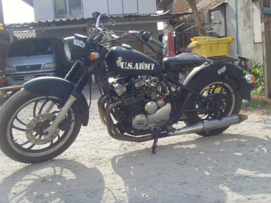 ขาย/แลก งานสร้างยิงเฟรมหลังแข็ง สมัยคงครามโลก โหดๆ 400cc. ทะเบียนพร้อม 45000