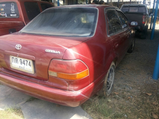 ขาย toyota corora ตองหนึ่่ง ปี97 เกียร์ทัมมะดา ติดแก๊สLPG จกไฟฟ้า