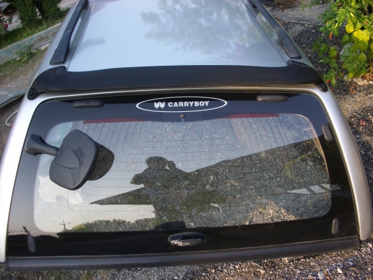 ขายหลังคาแครี่บอย + แร็คหลังคา สีบรอน สภาพดี ขายหลังคาแครี่บอย + แร็คหลังคา สีบรอน สภาพดี