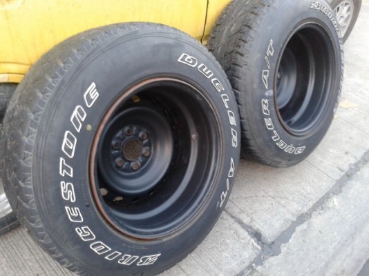 ขายล้อขายล้อกะทะ ออฟลึก 11JJX 16 6รูพร้อมยาง BRIDGETONE DUELER A/T