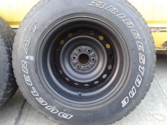 ขายล้อขายล้อกะทะ ออฟลึก 11JJX 16 6รูพร้อมยาง BRIDGETONE DUELER A/T ขายล้อขายล้อกะทะ ออฟลึก 11JJX 16 6รูพร้อมยาง BRIDGETONE DUELER A/T