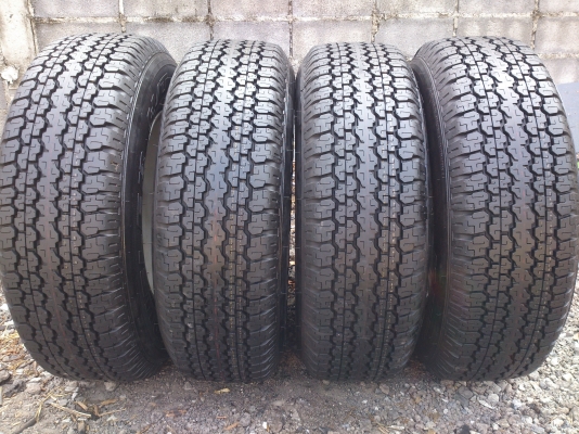 ขายแม๊ก ALL NEW ISUZU ถอดป้ายแดงพร้อมยาง บริสโตน 245/70R16 ยางสัปดาห์ที่31 ปี13 เส้นสีตุ่มหน้ายางอยู่ครบทุกเส้น (สภาพใหม่มาก) จำนวน 1 ชุด