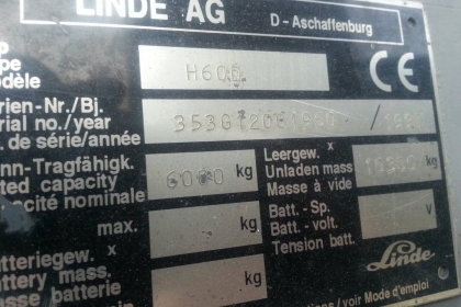 รถโฟลคลีฟขนาดยกใด้6ตันยี่ห้อ LINDE AG ยกใด้สูง5เมตรเครื่องดีเซล