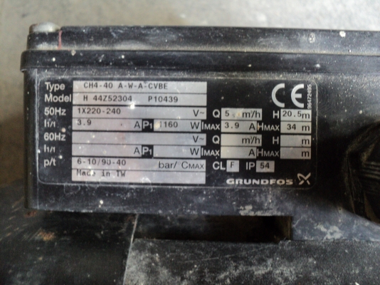 ขายด่วน ปั้มน้ำ กรุนด์ฟอส 1160W