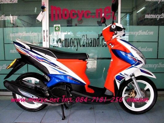 MIO 125 MX  ล้อแม็กช ปี 55  สี นํ้าเงินขาว (รถบ้าน ) มีเล่มพร้อมโอน แถมฟรี  เสื้อ และ หมวกกันน็อก 19900