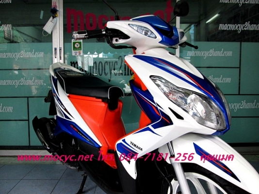 MIO 125 MX  ล้อแม็กช ปี 55  สี นํ้าเงินขาว (รถบ้าน ) มีเล่มพร้อมโอน แถมฟรี  เสื้อ และ หมวกกันน็อก 19900